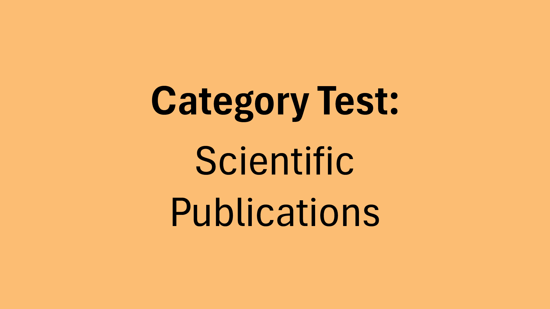 Scientific Publications – Test 01